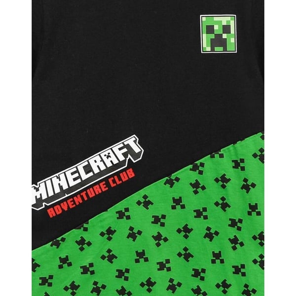 Minecraft Børne/børn Creeper farveblok T-shirt