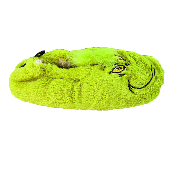 The Grinch Childrens/Kids Embroidered Face Fluffy Slippers