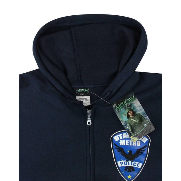 Arrow Mens Starling City Metro Police Full Zip Hoodie