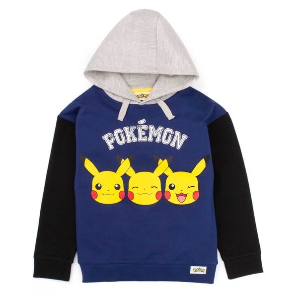 Pokemon Boys Pikachu Face Drawstring Hoodie