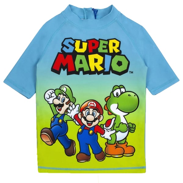 Super Mario Boys Short-Sleeved Swim Set