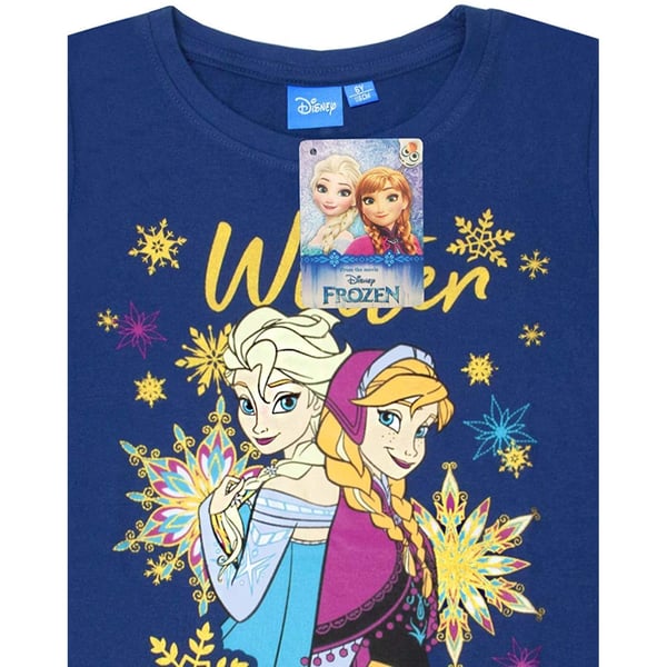 Frozen Girls Winter Magic Anna And Elsa Glitter Long-Sleeved T-Shirt