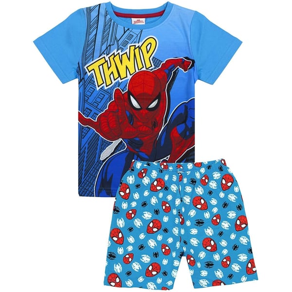 Spider-Man Boys Thwamm Comic Cotton Short Pyjama Set