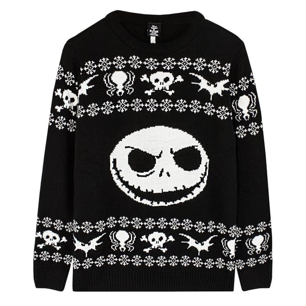 Nightmare Before Christmas Unisex Adult Jack Skellington Knitted Jumper