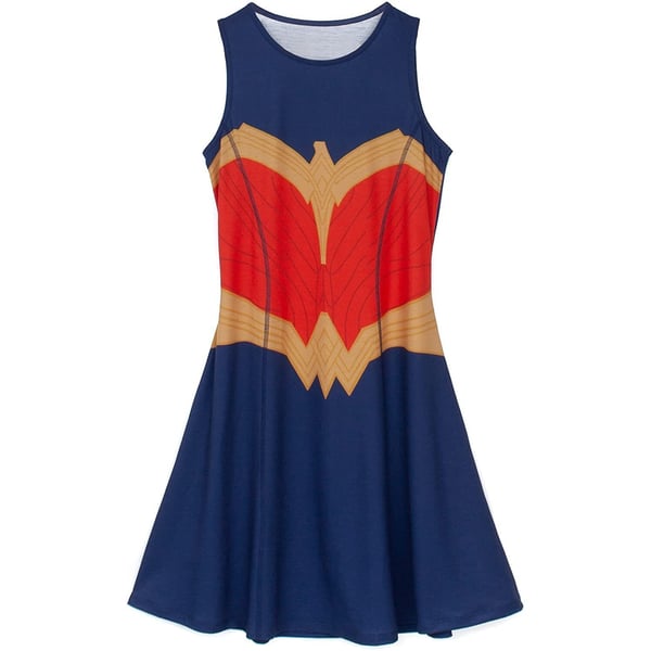 Wonder Woman Womens/Ladies Skater Costume Dress