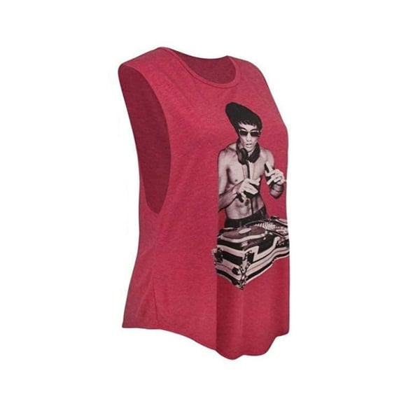 BNA78 Womens/Ladies Gung Fu Scratch Bruce Lee Tank Top