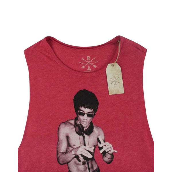 BNA78 Womens/Ladies Gung Fu Scratch Bruce Lee Tank Top