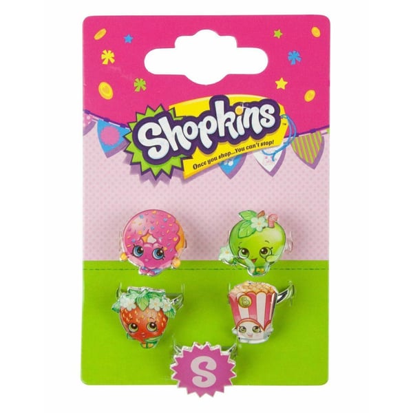 Shopkins Girls Series 1 Ring Set (Pack of 5)