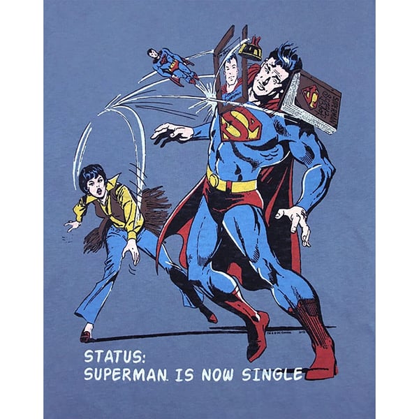 Junk Food Mens Superman Is Now Single Superman T-Shirt
