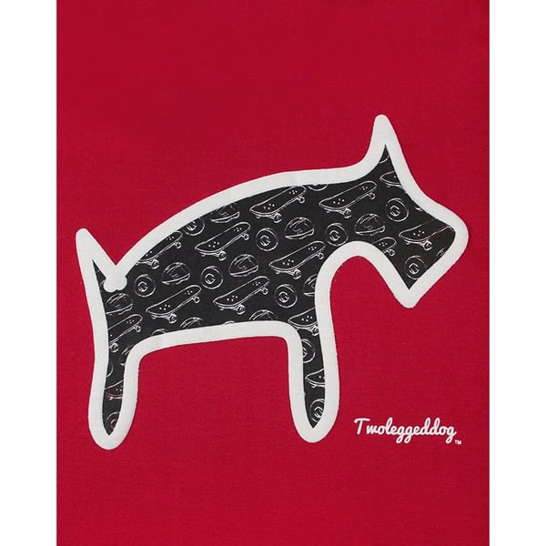 Two Legged Dog Mens Puff Print Hoodie