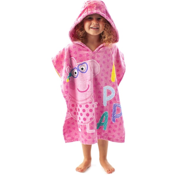 Peppa Pig tyttöjen uimapuku ja poncho -setti