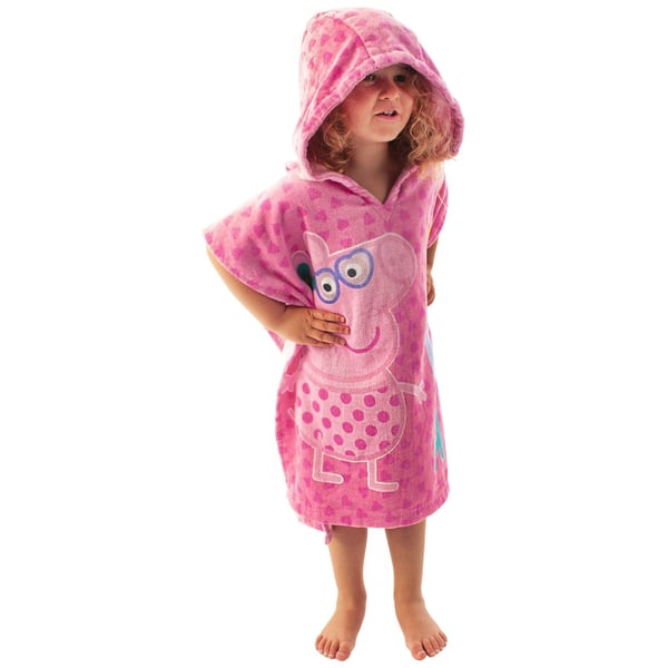 Peppa Pig tyttöjen uimapuku ja poncho -setti
