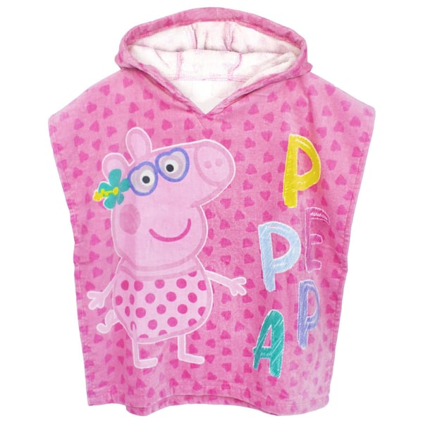 Peppa Pig tyttöjen uimapuku ja poncho -setti
