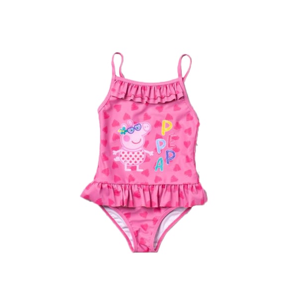 Peppa Pig tyttöjen uimapuku ja poncho -setti