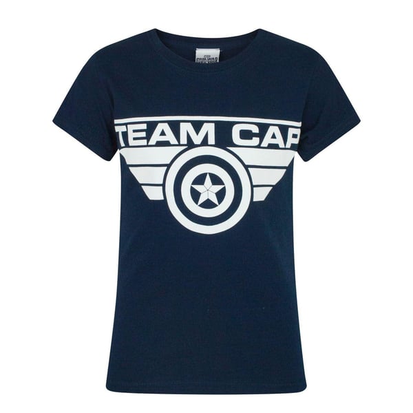 Captain America Civil War Girls Team Cap T-Shirt