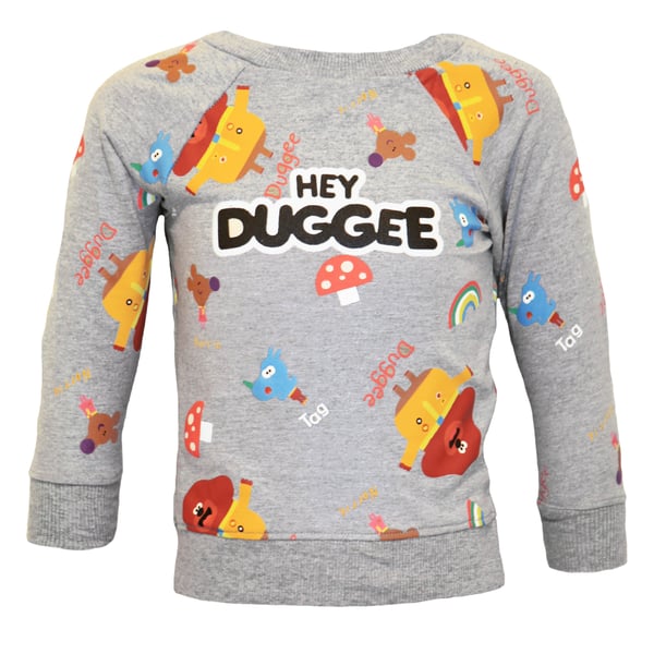 Hey Duggee -poikien Oravakerho pitkähihainen collegepaita