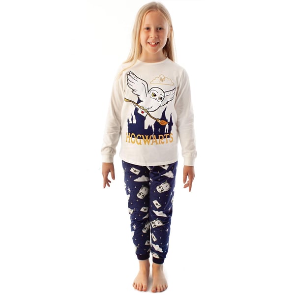 Harry Potter Piger Hedwig Fleece lang pyjamasæt