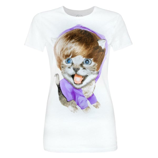 Goodie Two Sleeves Naisten Baby Meow T-paita