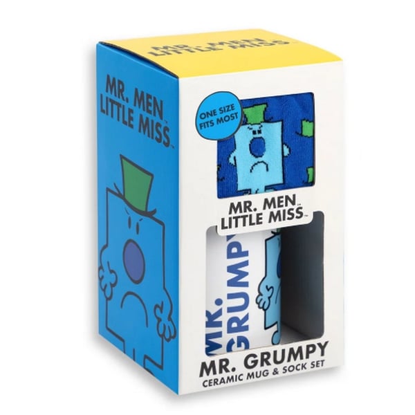 Mr Men Mens My Dad Is Mr Grumpy Mug And Sock Set