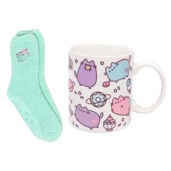 Pusheen Sæt med krus og sokker til kvinder/damer