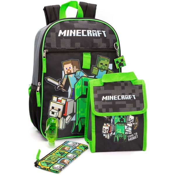 Minecraft Børne/børn Time To Mine Rygsæksæt