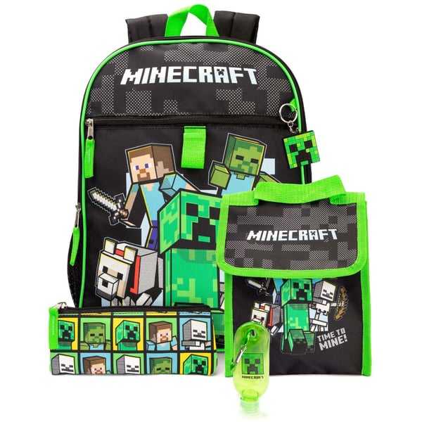 Minecraft Børne/børn Time To Mine Rygsæksæt