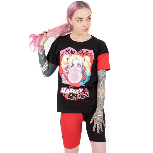 Harley Quinn Pyjamasæt til kvinder/damer Mad Love