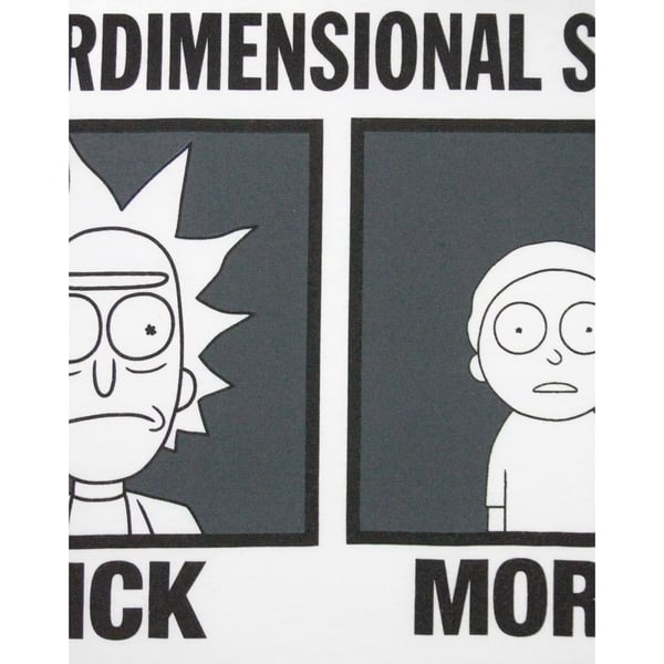 Rick And Morty Mens Wanted Poster T-Shirt