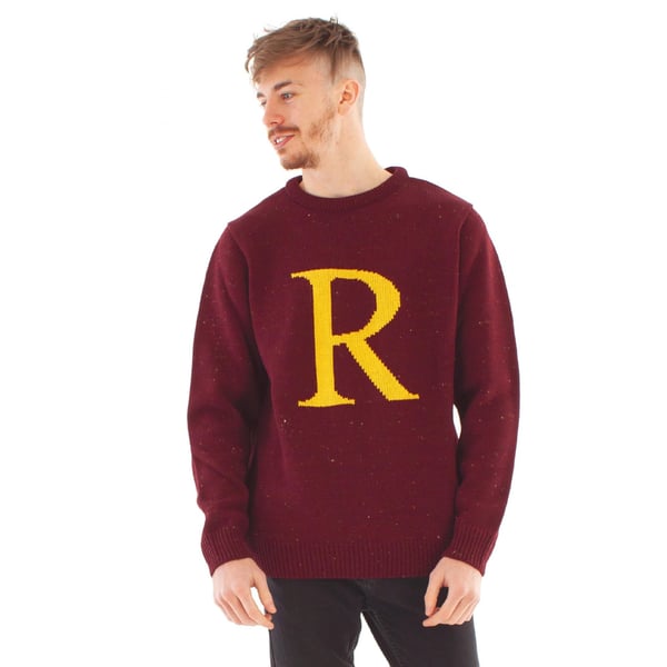 Harry Potter Mens Ron Weasley R Knitted Christmas Jumper