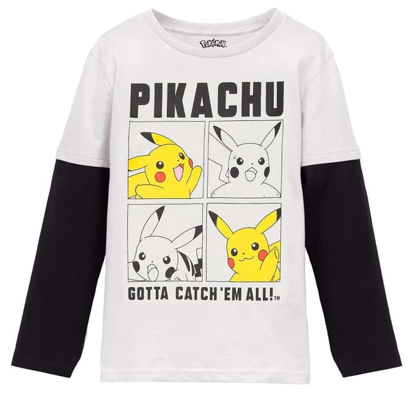 Pokemon Drenge Pikachu langærmet skatertop med lange ærmer