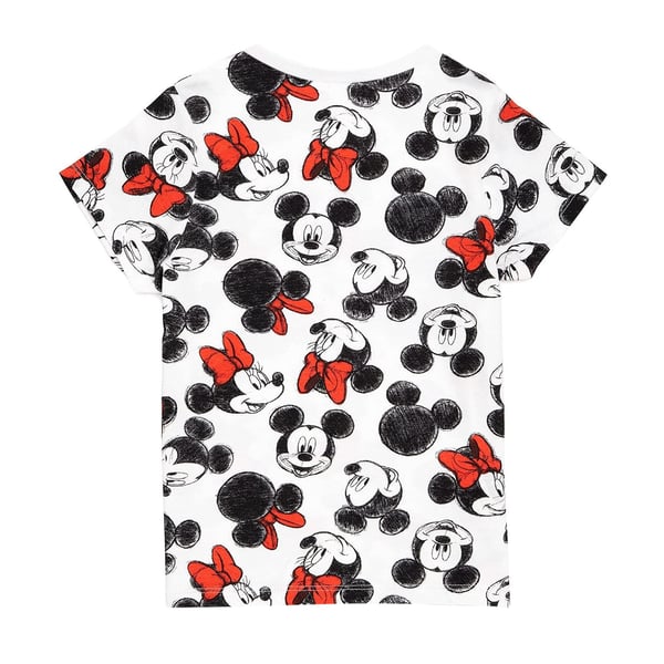 Disney Girls Mickey & Minnie Mouse All-Over Print T-Shirt