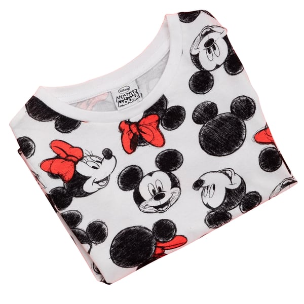 Disney Girls Mickey & Minnie Mouse All-Over Print T-Shirt