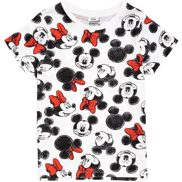 Disney Piger Mickey & Minnie Mouse T-shirt med print over det hele