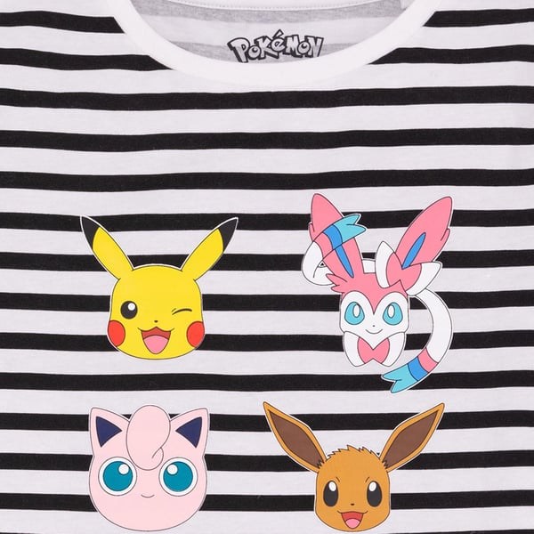 Pokemon Stribet T-shirt til piger