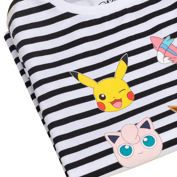 Pokemon Stribet T-shirt til piger