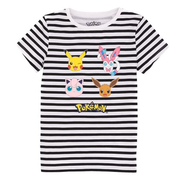 Pokemon Stribet T-shirt til piger