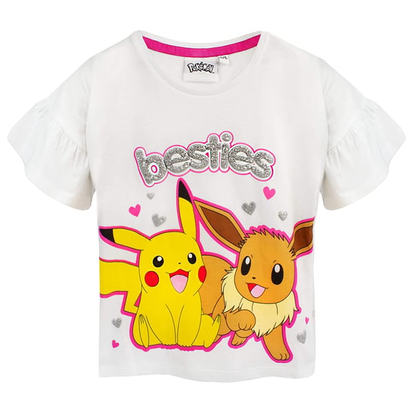 Pokemon Girls Besties Pikachu & Eevee Frill Short Pyjama Set
