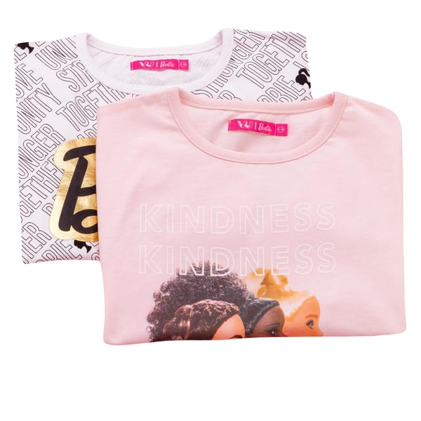 Barbie Girls Kindness Stronger Together Unity And Love T-Shirt Set (Pack of 2)