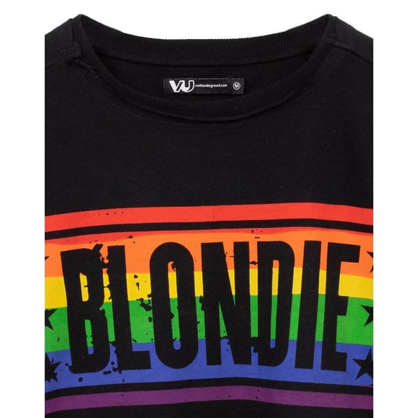 Blondie Dame/kvinder Rainbow Crop T-shirt