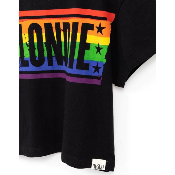Blondie Dame/kvinder Rainbow Crop T-shirt