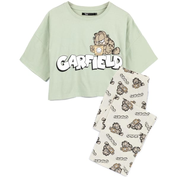 Garfield Womens/Ladies Coffee Long Pyjama Set