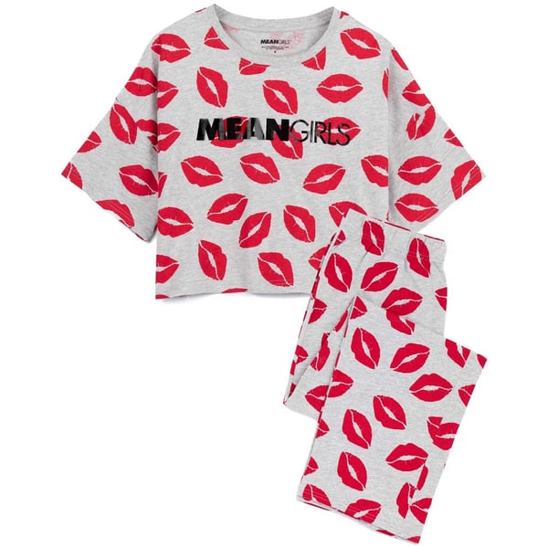 Mean Girls Dame/Ladies Lipstick Long Pyjamasæt Mean Girls Dame/Ladies Lipstick Long Pyjamasæt