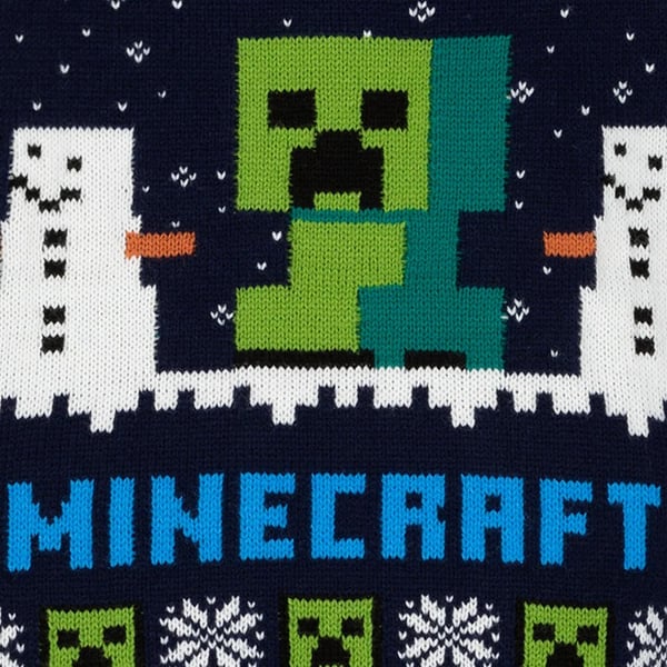 Minecraft Barn/Kids Creeper Ull Jul Tröja