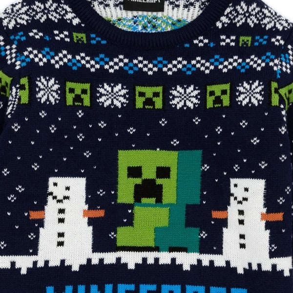 Minecraft Barn/Kids Creeper Ull Jul Tröja