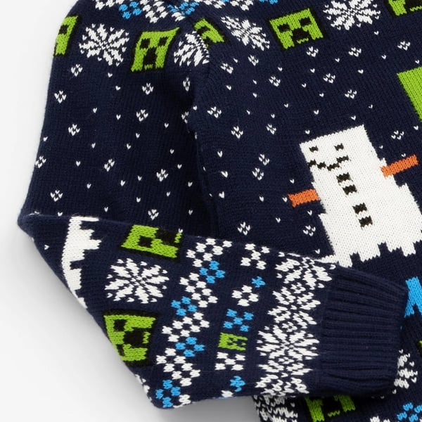 Minecraft Barn/Kids Creeper Ull Jul Tröja