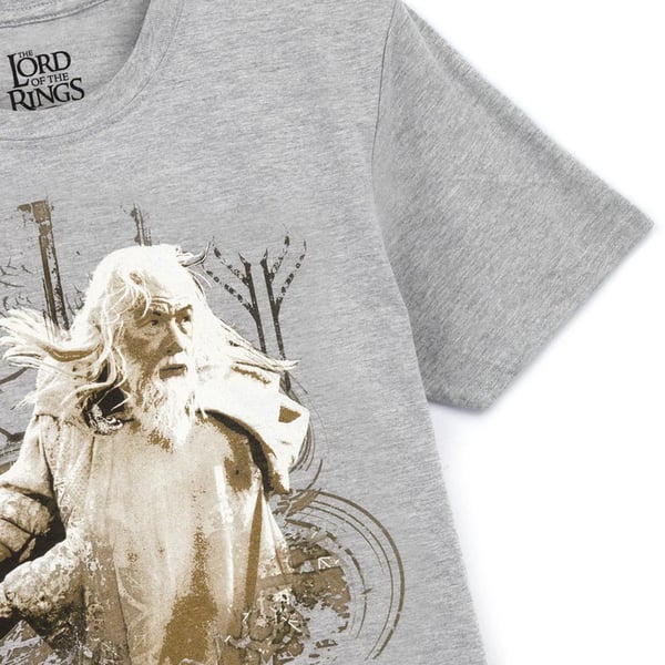 The Lord Of The Rings Mens Gandalf Heather T-Shirt