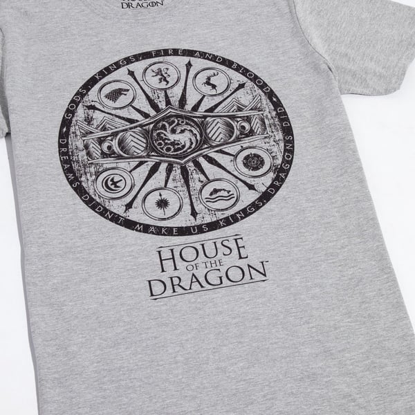 House Of The Dragon Mens Symbols Heather T-Shirt
