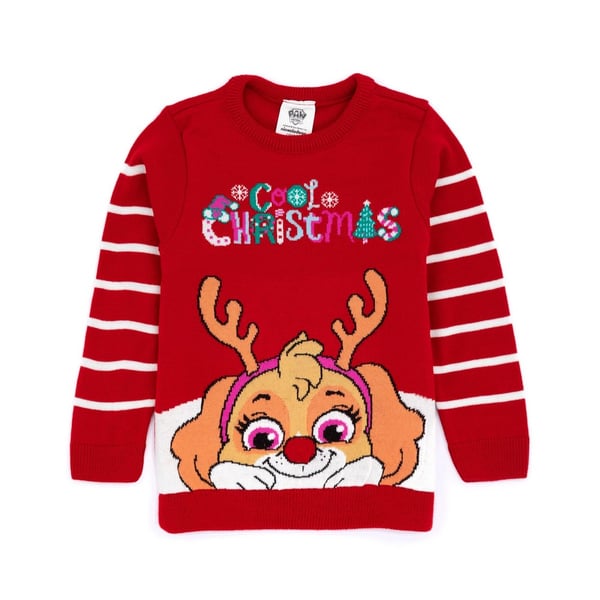 Paw Patrol Childrens/Kids Skye Knitted Christmas Jumper