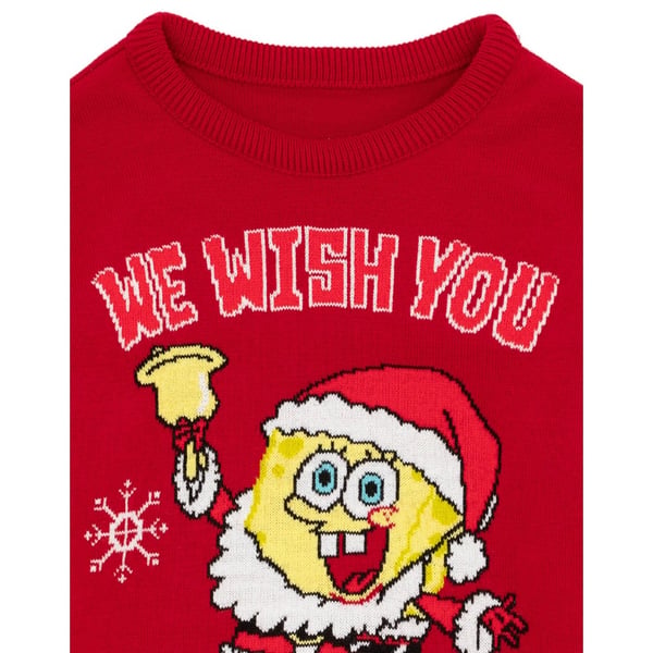 SpongeBob SquarePants Childrens/Kids Knitted Christmas Jumper