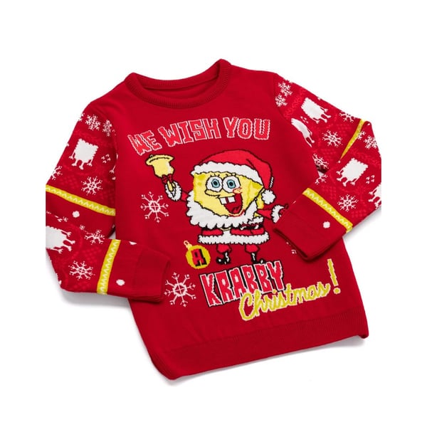 SpongeBob SquarePants Childrens/Kids Knitted Christmas Jumper